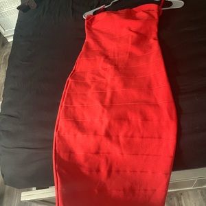 Red bandage dress from fashion nova